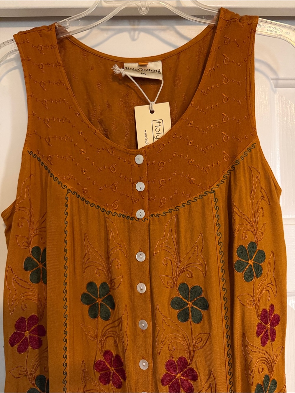 NWT Sleeveless Pumpkin Button-Front Maxi Dress - Picture 2 of 8